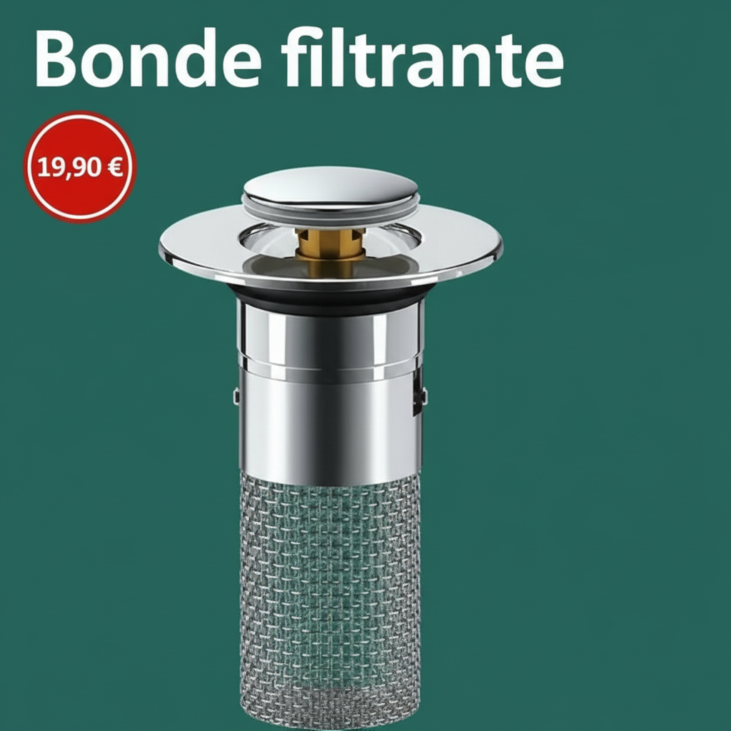 Bouchon lavabo avec panier filtrant