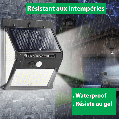 Applique murale solaire à capteur de mouvement